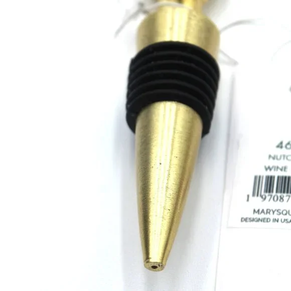 Metal Art Golden Nutcracker Soldier Wine Bottle Stopper Mary Square Item #46954 - Picture 5 of 6